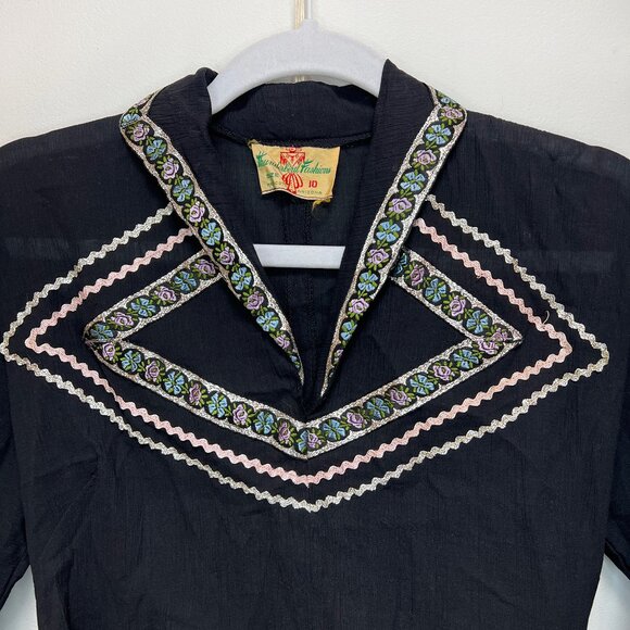 50s Thunderbird Fashions Fiesta Patio Dress Set, Full Circle Skirt, ROCKABILLY - Picture 6 of 13